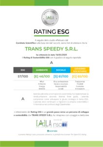TRANS SPEEDY ATTESTATO ESG